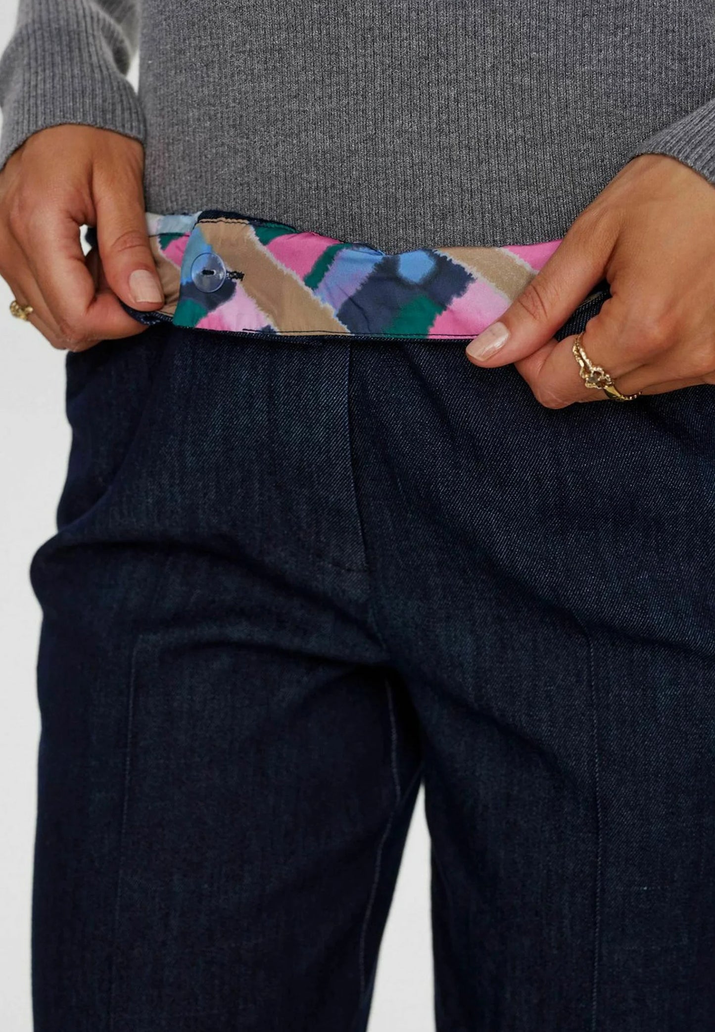 Pantalón sastre denim oscuro CONSTANCE