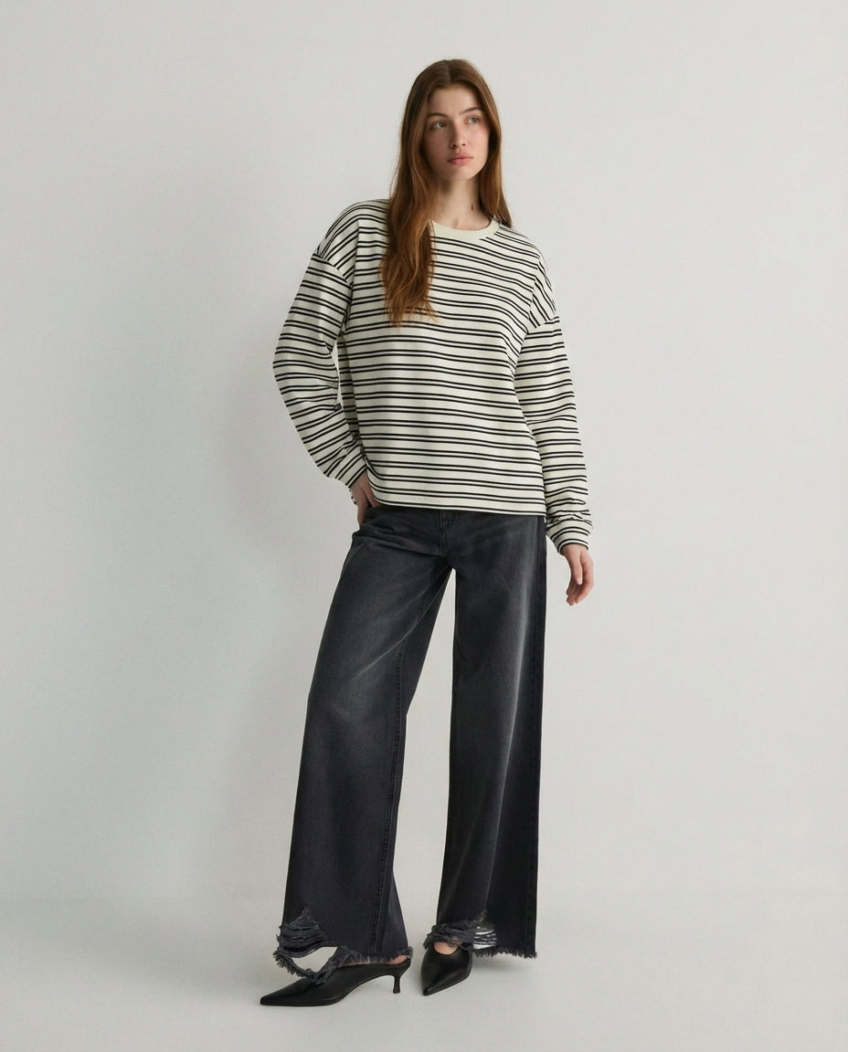 Sudadera oversize de rayas MAGGIE