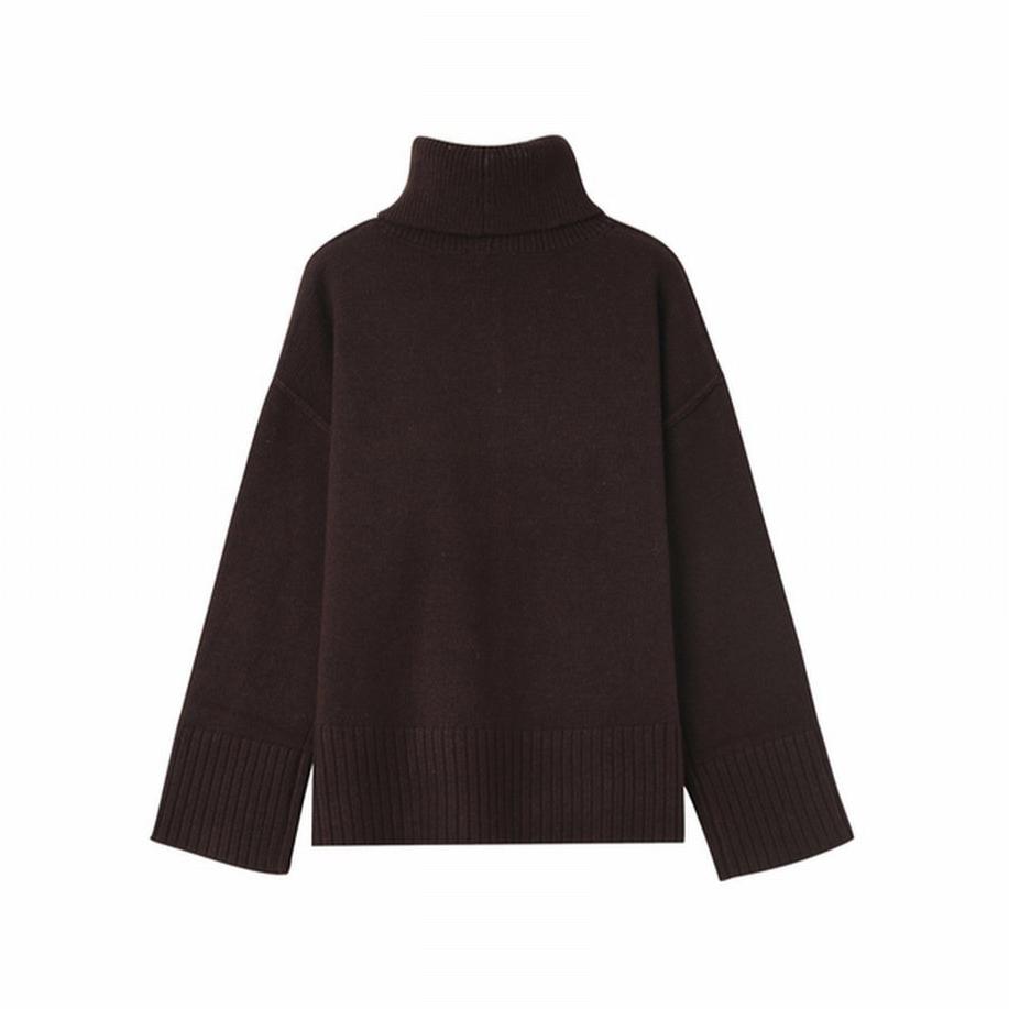 Jersey cuello alto CHOCOLATE
