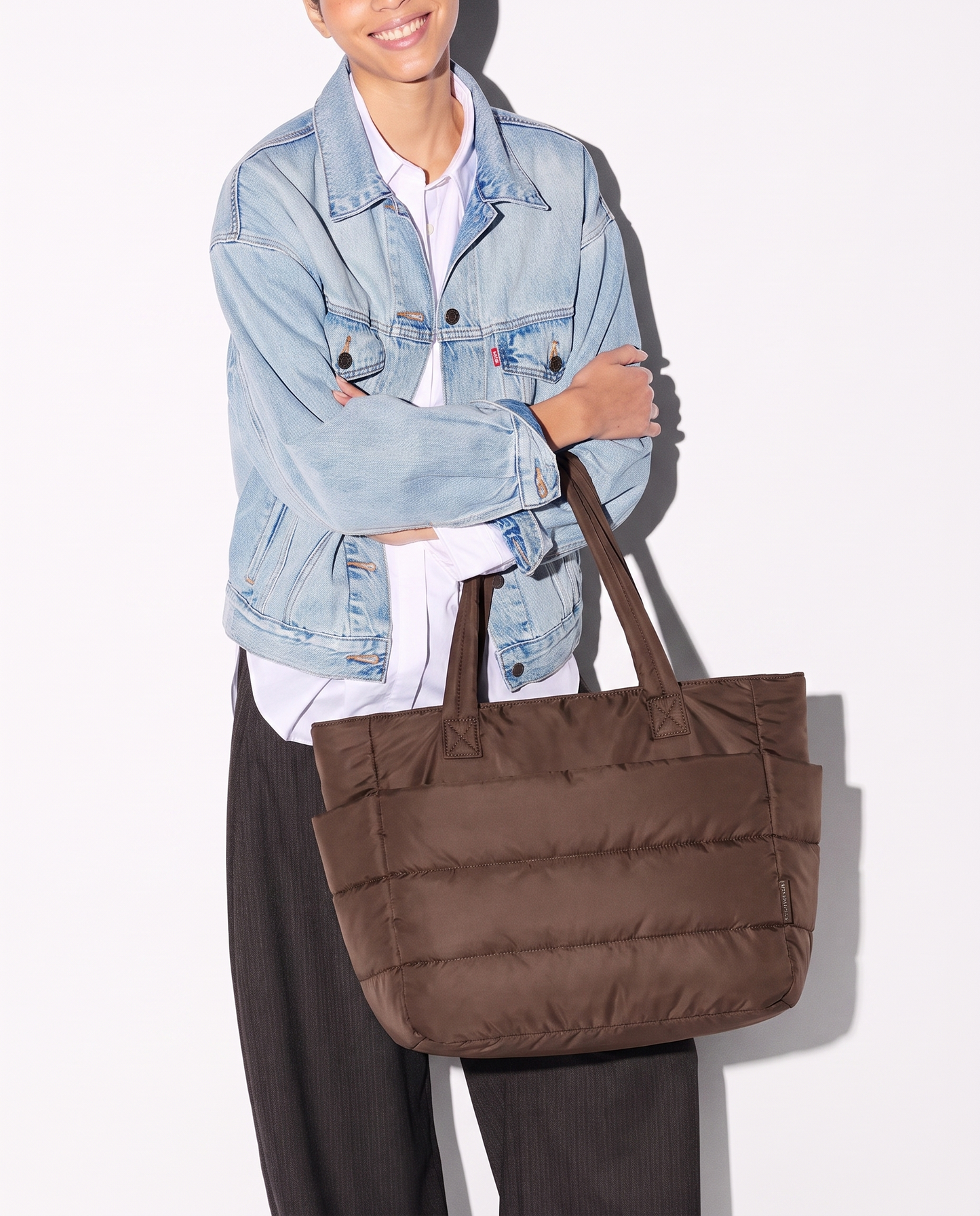 Bolso acolchado PUFFIE LUMARA BAGS chocolate
