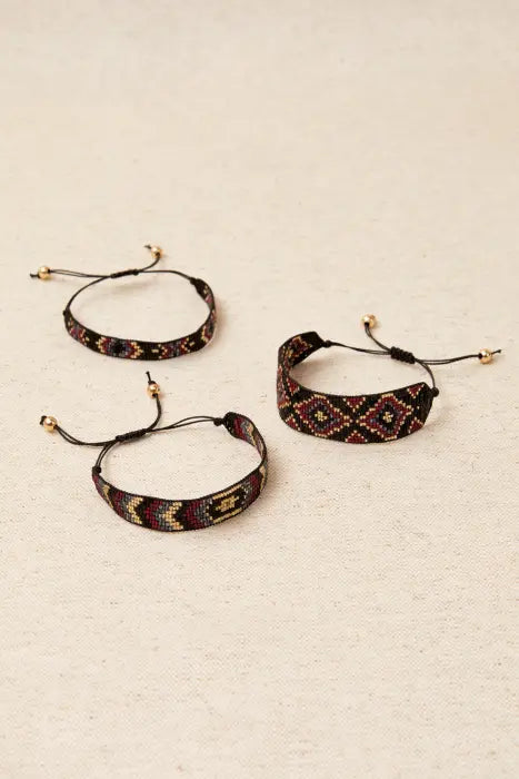 Pulsera de cordón Boho TRÍO