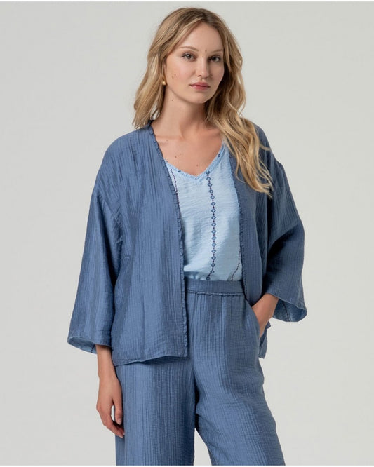Kimono corto azul DINTE
