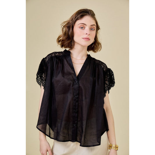 Blusa con encaje ONIX