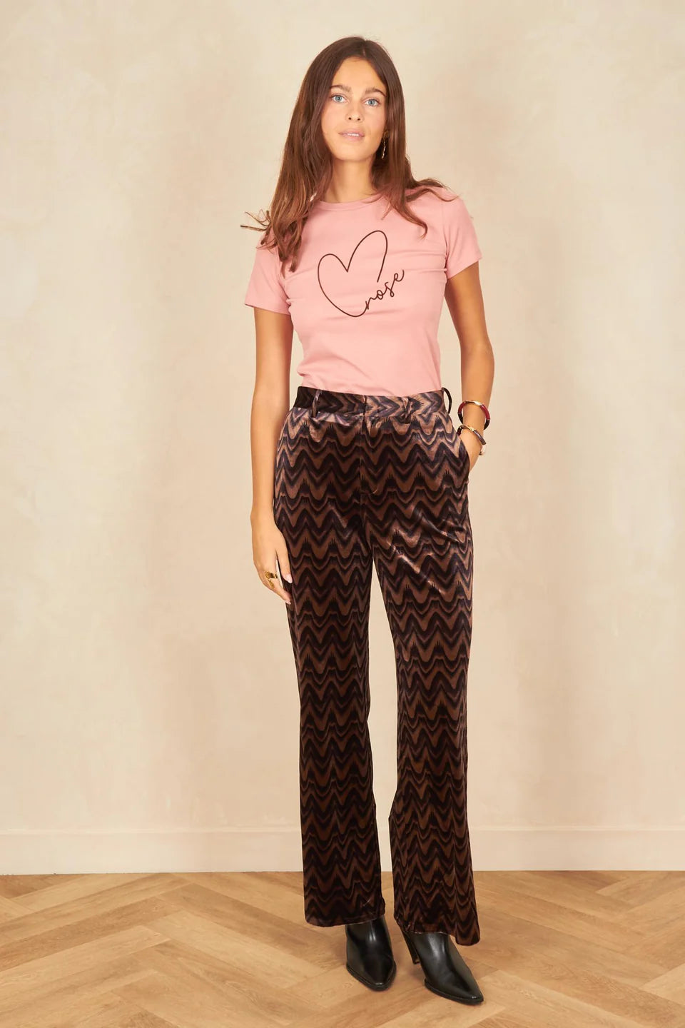 Pantalón de terciopelo zigzag BAREA