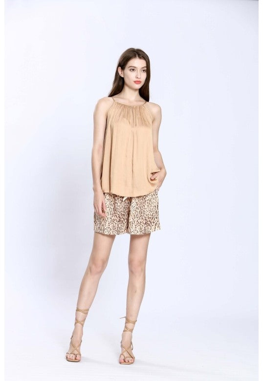 Short de lino animal print SANNE