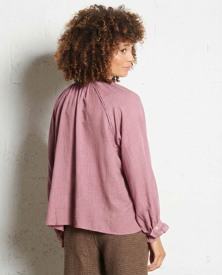 Camisa con cuello victoriano BETH