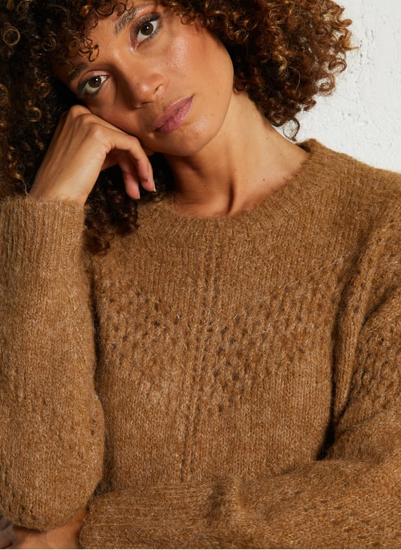 Jersey calado marrón VIRI