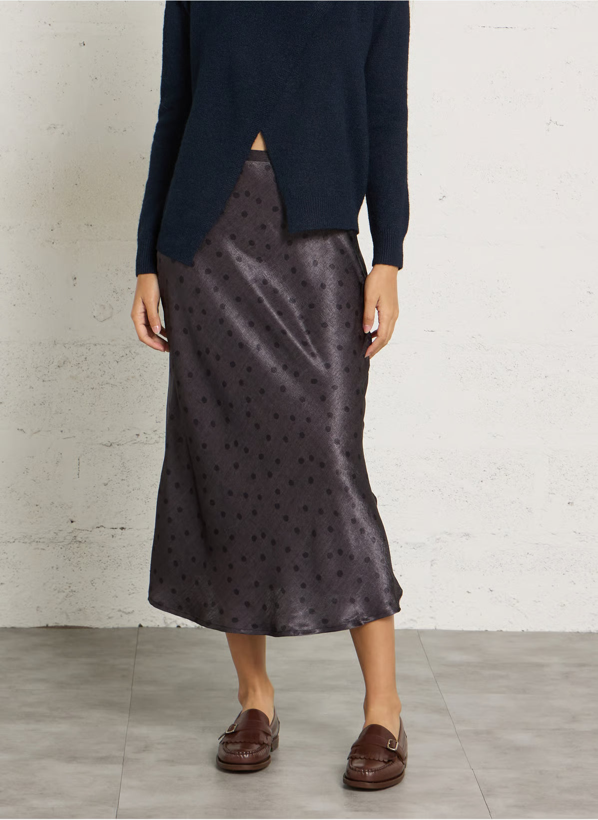 Falda midi fluida AURORA