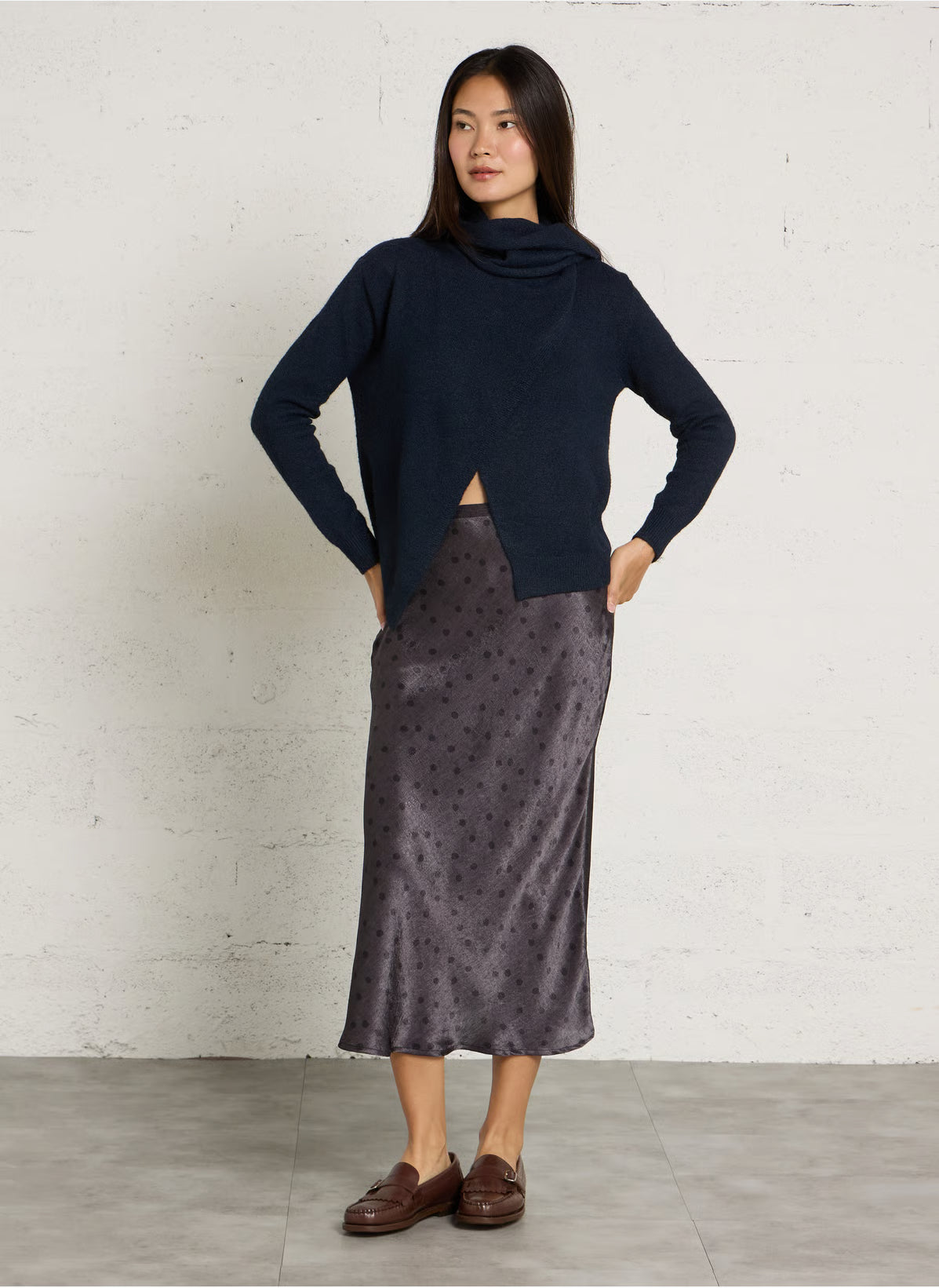 Falda midi fluida AURORA