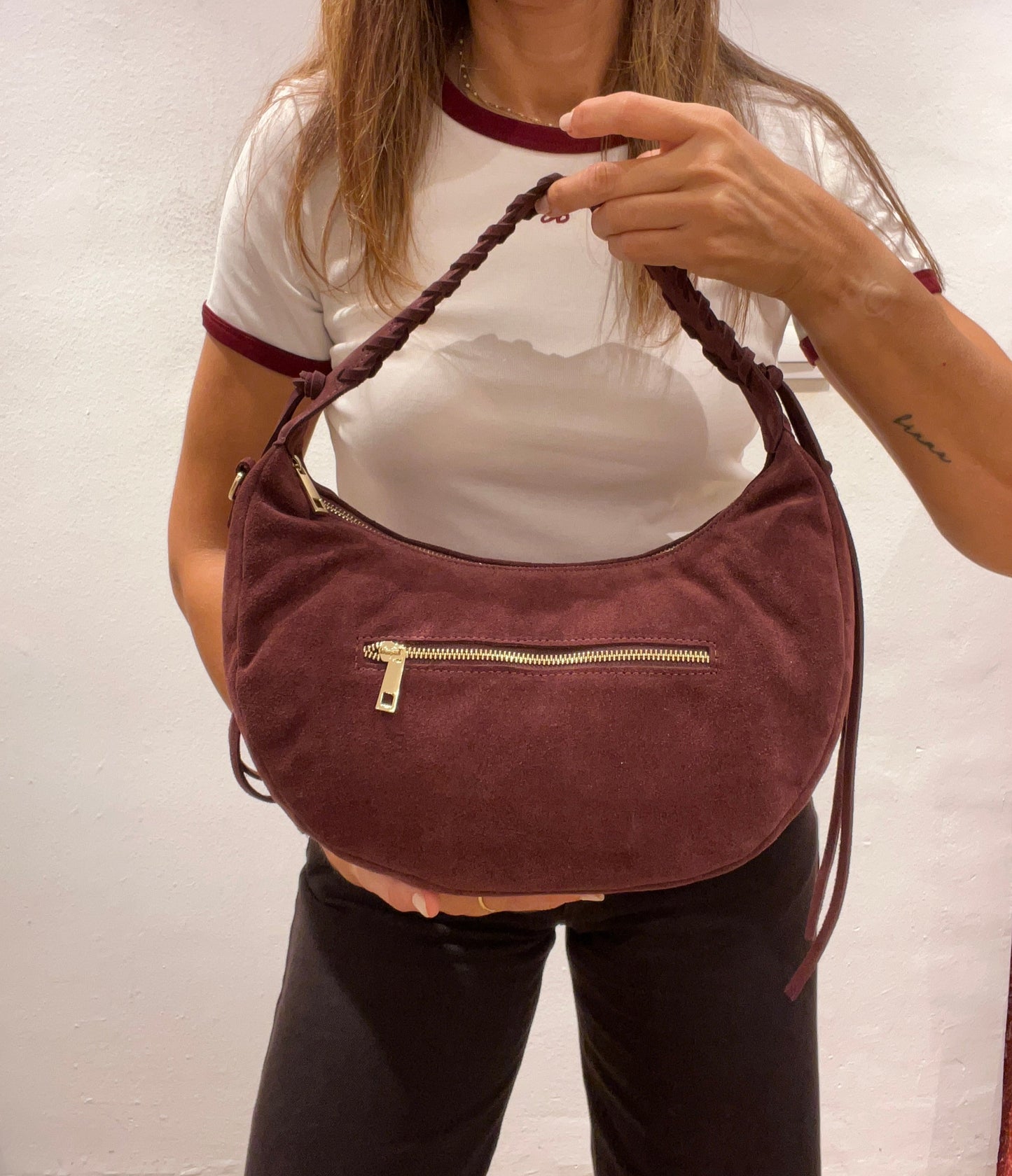 Bolso grande serraje granate DAYTONA