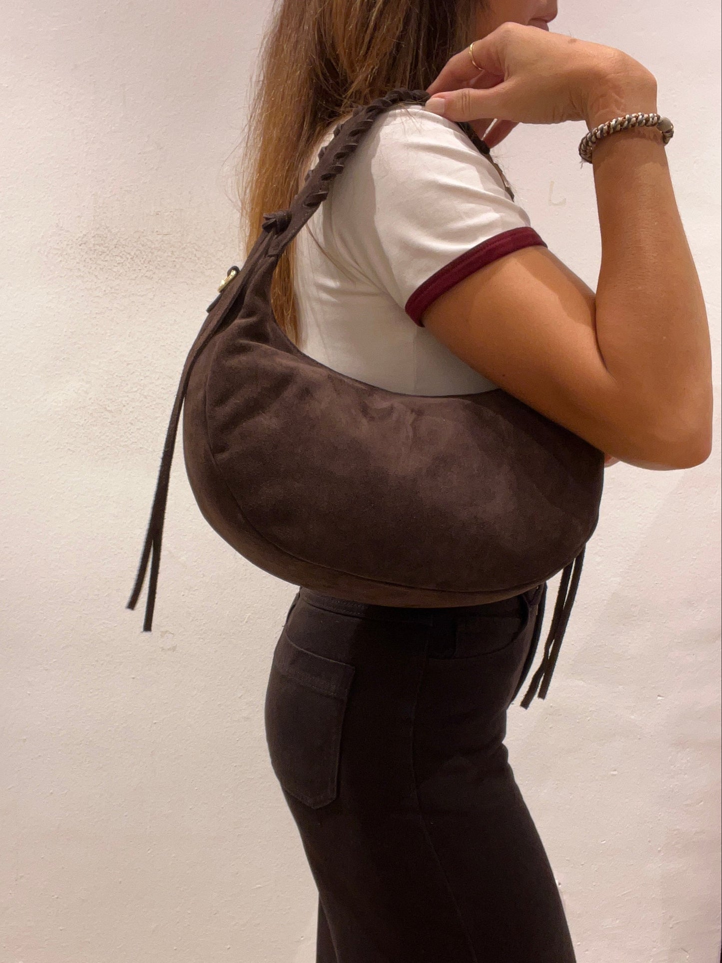 Bolso grande serraje marrón chocolate DAYTONA