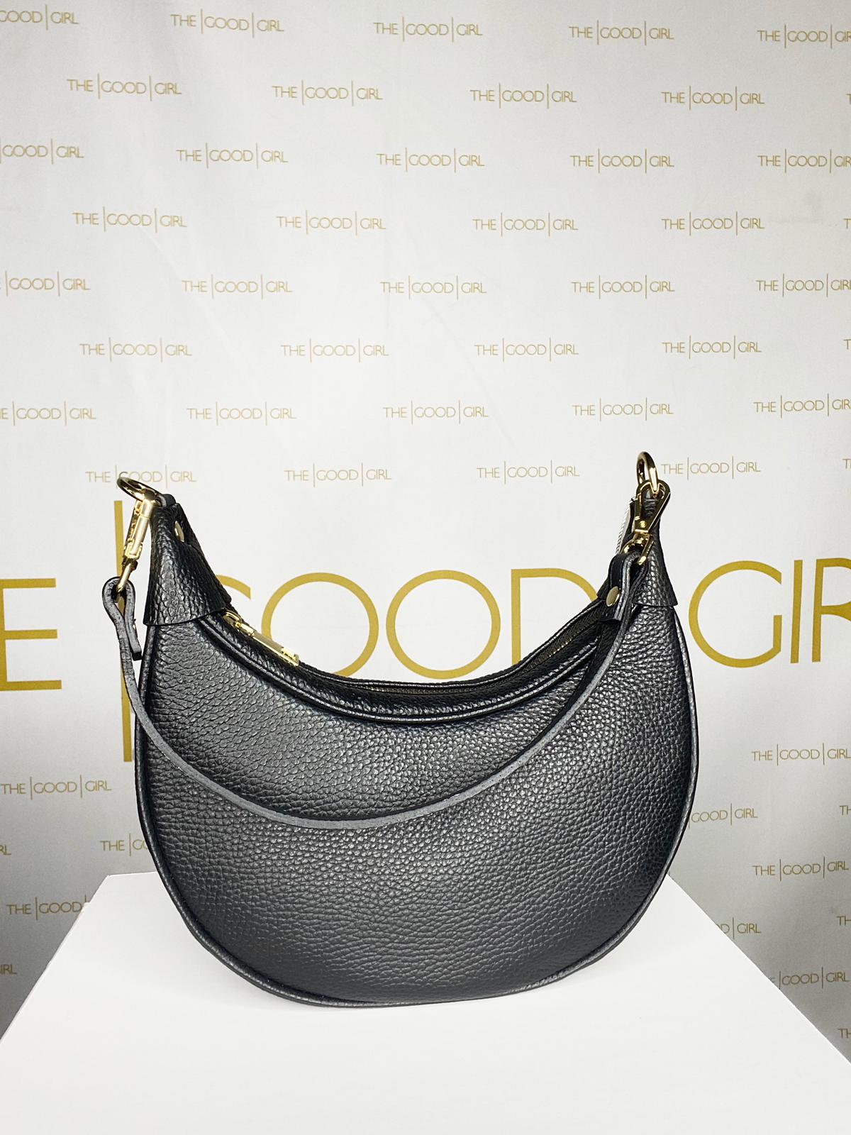Bolso de piel negro LUNA