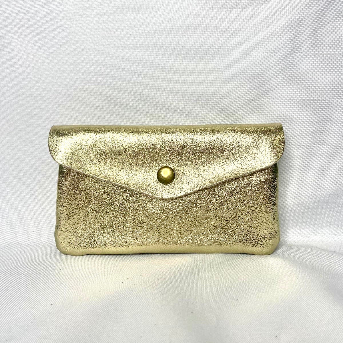 Monedero de piel rectangular brillo