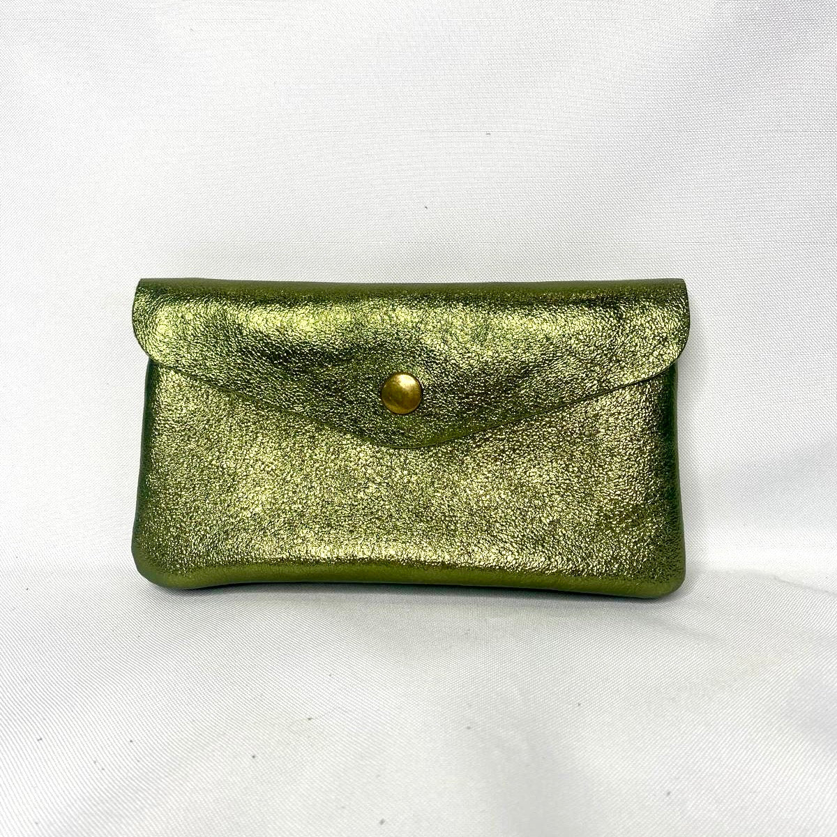 Monedero de piel rectangular brillo