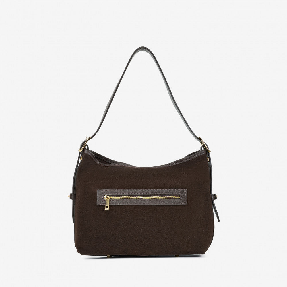 Bolso serraje marrón UNIQUE