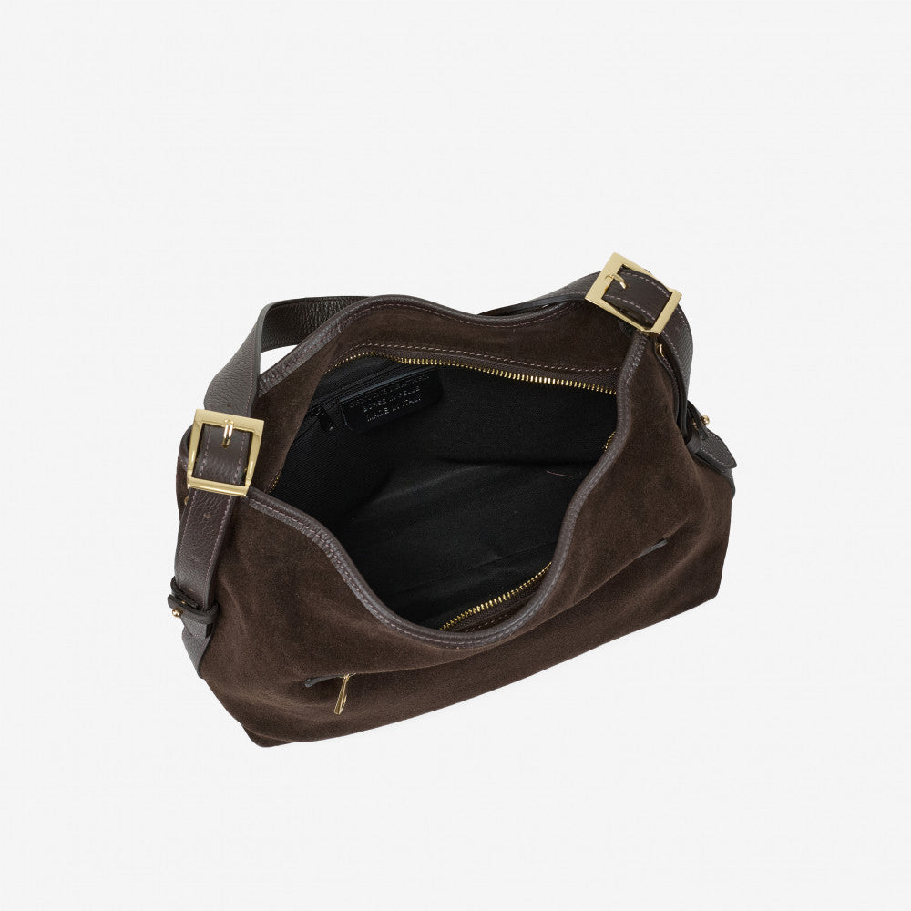 Bolso serraje marrón UNIQUE