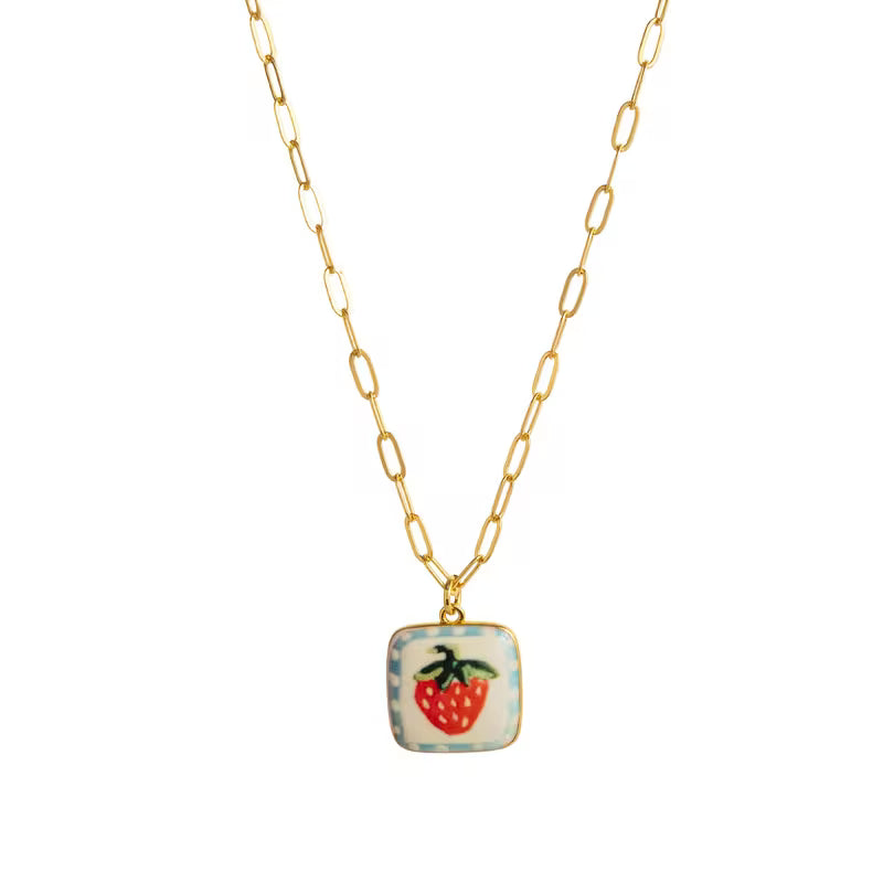 Collar medalla ACIANO fresa