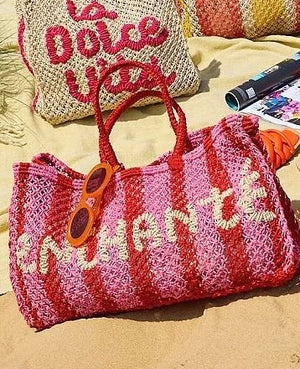 Bolso de yute rayas ENCHANTÉ