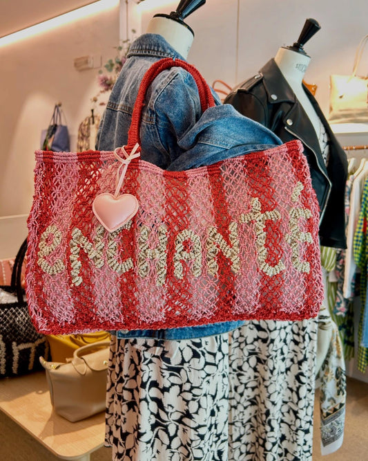 Bolso de yute rayas ENCHANTÉ
