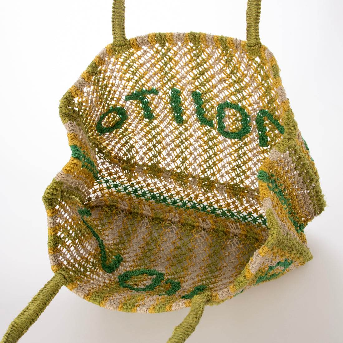 Bolso de yute con rayas MOJITO