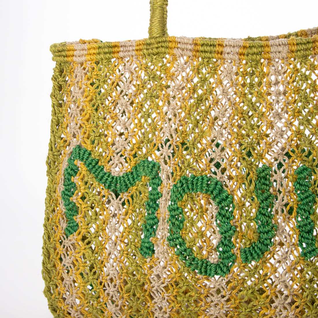 Bolso de yute con rayas MOJITO