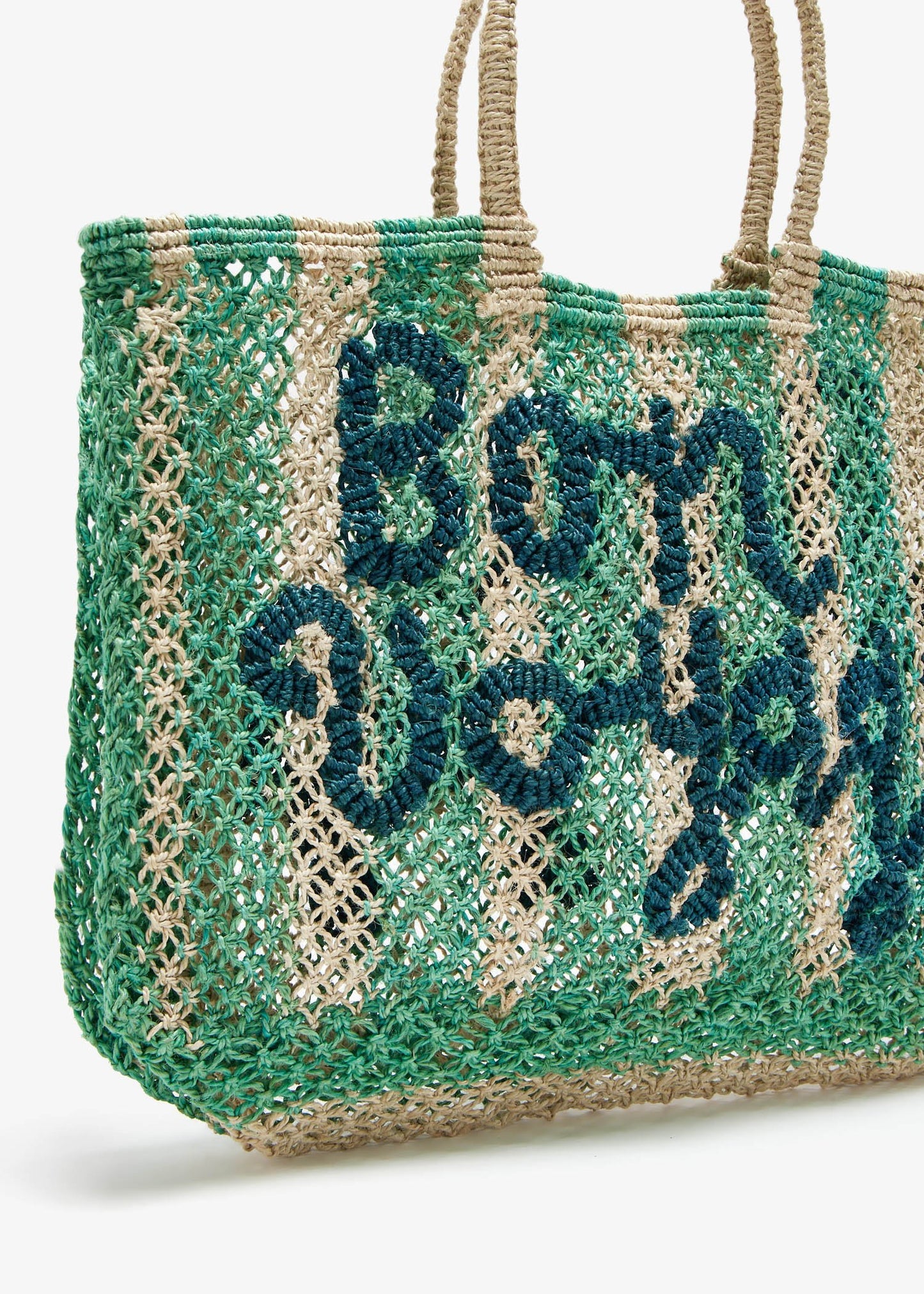 Bolso de yute con rayas BON VOYAGE