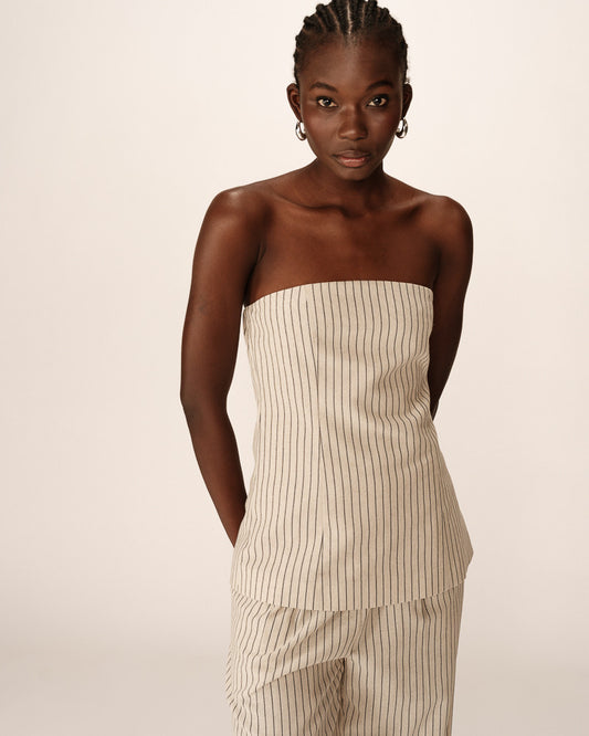 Top bustier con rayas MATEO