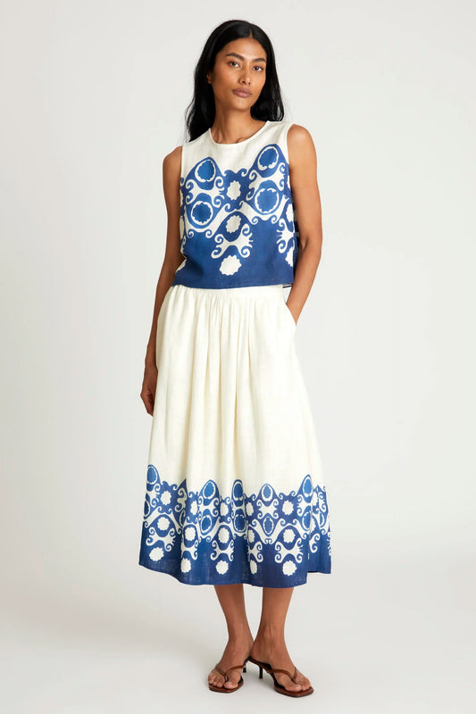 Falda midi estampada AGORA