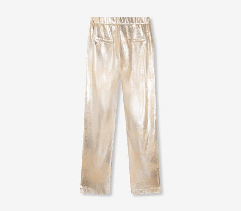 Pantalones de pierna recta dorados CHARLIZE