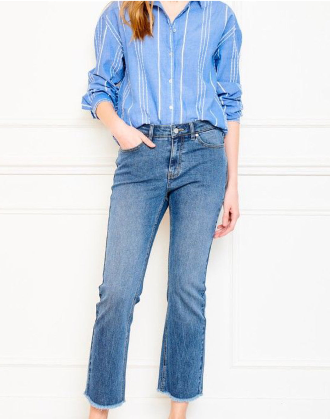 Jeans azules cropped WILSON